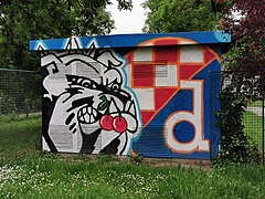 Dinamo graffiti near Šetalište Jurija Gagarina, Zagreb.jpg