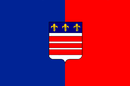 Esta é a bandeira da cidade de Béziers, Languedoc, França.