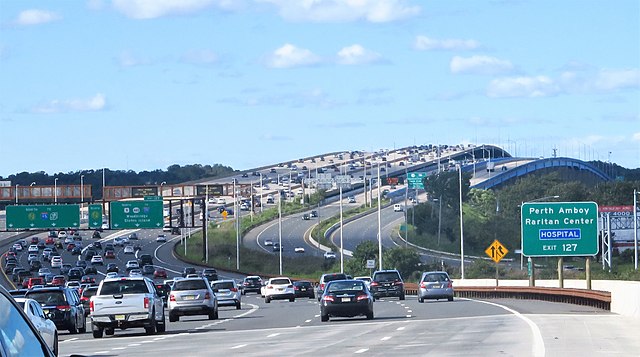 With 15 travel lanes and six shoulder lanes, Driscoll Bridge on the Garden State Parkway in Central Jersey is one of the world's widest and busiest mo