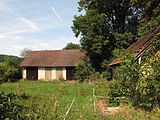 Čeština: Stodola v Dubu. Okres Praha-východ, Česká republika. English: Barn in Dub village, Prague-East District, Czech Republic.