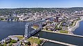 Downtown Duluth, the Lift Bridge, and Canal Park, 2021