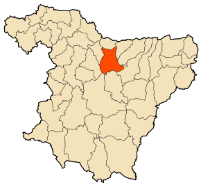Θέση της Μπουίρα στην ομώνυμη επαρχία
