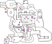 Map recreation of "E1M7: Computer Station" from the action shooter Doom E1M7dots.png