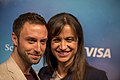 English: Måns Zelmerlöw & Petra Mede at a press conference during the Eurovision Song Contest 2016 Stockholm. (Help translate this text)