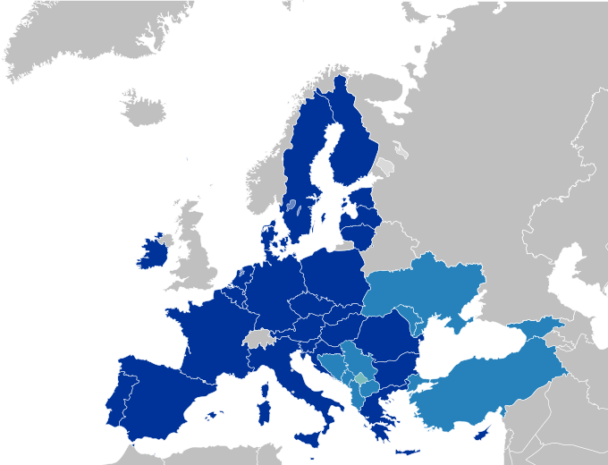 Fájl:EU-candidate countries map.svg