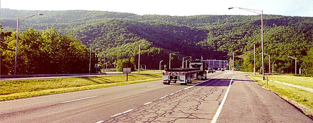 Northbound at the East River Mountain Tunnel, at the border of Virginia and West Virginia