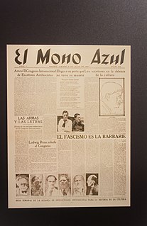 <i>El Mono Azul</i> Spanish cultural magazine (1936–1939)