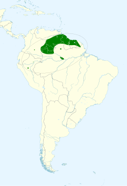 Distribución geográfica de la eufonia plúmbea.