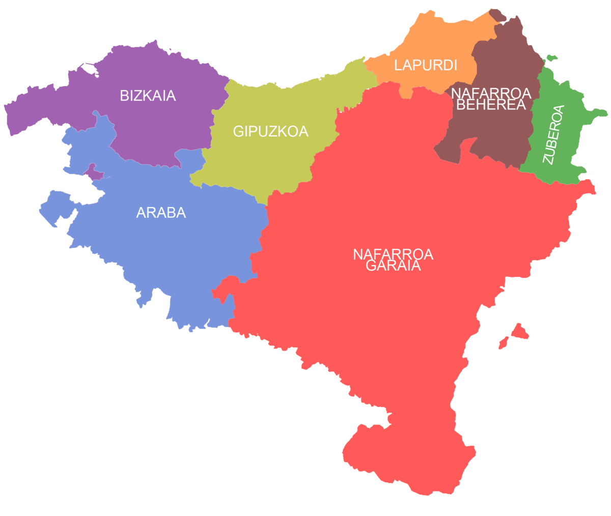 Resultado de imagen de MAPA DE EUSKALHERRIA