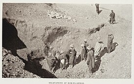 Раскопки в Ком-Эль-Ахмар в 1910 году