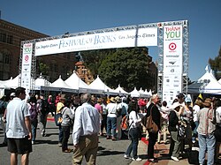 Los Angeles Times Festival of Books is the largest book festival in the United States, annually drawing approximately 150,000 attendees. Fest of Books 2009.jpg