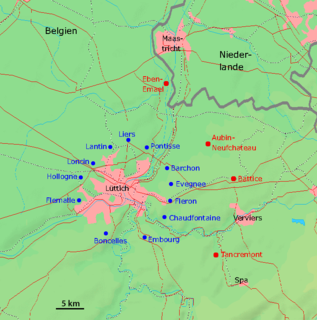 Fortified position of Liège Line of fortifications in Belgium