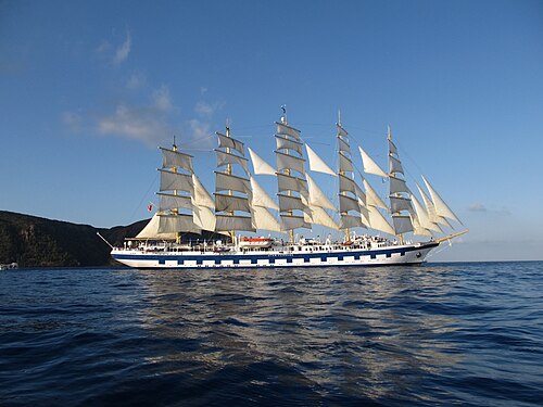 Five masted fully rigged tall ship - Royal Clipper