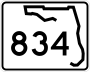 State Road 834 and County Road 834 marker