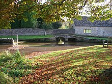 The ford and footbridge across Shill Brook Ford at Shilton - geograph.org.uk - 1556195.jpg