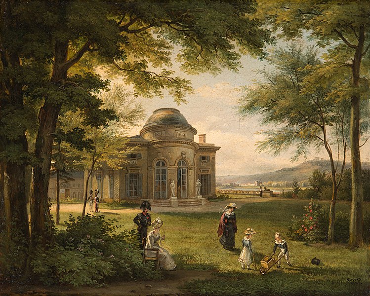 File:François Edmé Ricois (1795-1881) - The Family of Charles Ferdinand, Duke of Berry (1778-1820) in the Grounds of the Château of Bagatelle - RCIN 401158 - Royal Collection.jpg