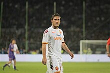 Francesco Totti has won the award a record of five times, all while at Roma. Francesco Totti Vicario.JPG