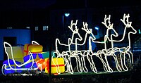 Escultura da luz do diodo emissor de luz em Gänserndorf, Áustria