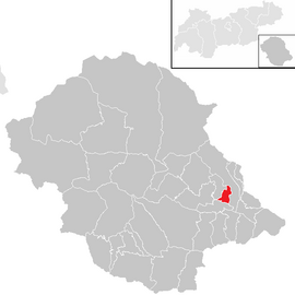 Poloha obce Gaimberg v okrese Lienz (klikacia mapa)
