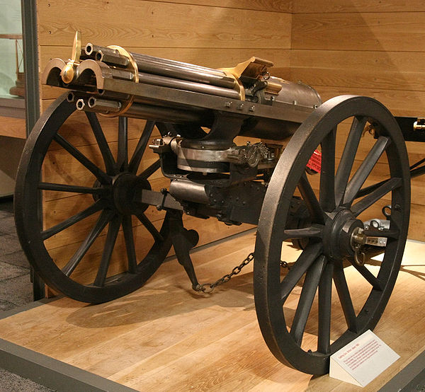 A British 1865 Gatling gun at Firepower – The Royal Artillery Museum