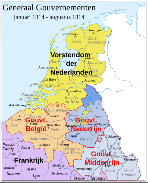 File:Generaal gouvernementen 1814 Lage Landen.svg