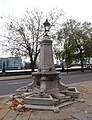 The nineteenth-century George Sparkes memorial fountain in Chelsea Embankment.