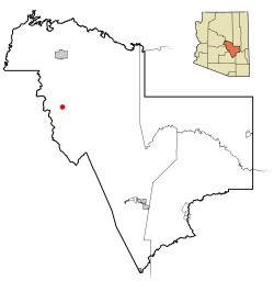 Gila County Incorporated and Unincorporated areas Tonto Basin highlighted.svg