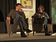 Graham Linehan with Jon Ronson at TAM London 2010 Graham Linehan and Jon Ronson at TAM London 2010.jpg