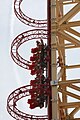 Train ascending the vertical lift on Hollywood Rip Ride Rockit at Universal Studios Florida in Orlando