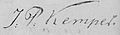 Handtekening Jan Pieter Kemper (1761-1838)