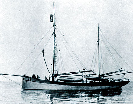Rusanov's ship, the Hercules; a 63-ton ketch built in Norway in 1908