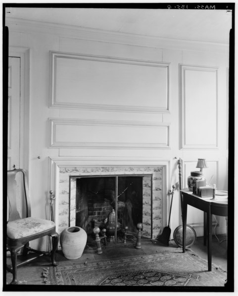 File:Historic American Buildings Survey, Arthur C. Haskell, Photographer. 1936. (q) Int-Detail fireplace, southeast room, second floor. - Squire William Sever House, 2 Linden Street, HABS MASS,12-KING,2-17.tif