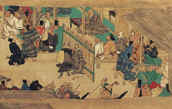 Honen - public preach, Chion-in version, 14th century