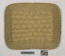Hopi basketry bread tray, donated to the U.S. National Museum of Natural History by J.W. Powell in 1876.