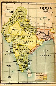 Территория Рохилкханда в 1765 году