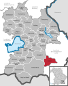 Lage der Gemeinde Inzell im Landkreis Traunstein