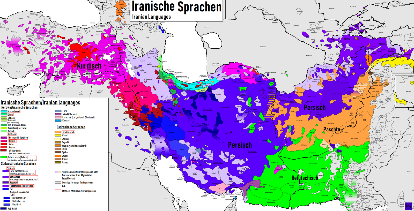 Этническая карта ирана