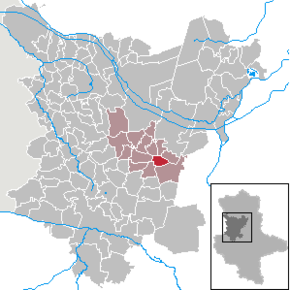 Poziția Irxleben pe harta districtului Börde