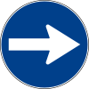 Italian traffic signs - direzione obbligatoria a destra.svg