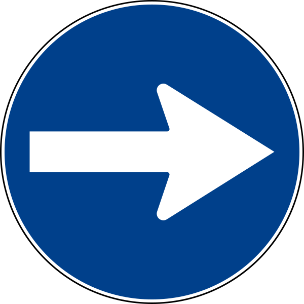 File:Italian traffic signs - direzione obbligatoria a destra.svg