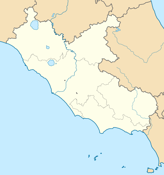 Mapa dos megálitos da Lazio