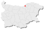 Map of Bulgaria, position of Ivanovo highlighted