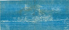 Blueprint for a naval destroyer, 1944 John C. Butler-class destroyer escort outboard profile, 29 September 1944 (20737474).JPG