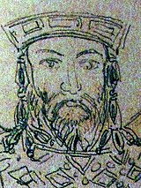 John V Palaiologos, dibujo de mosaico de Fossati en Hagia Sophia (recortado) .jpg