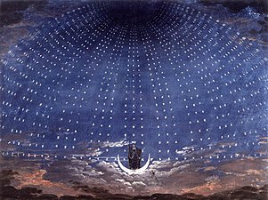 Karl Friedrich Schinkel's stage set for Mozart's Magic Flute