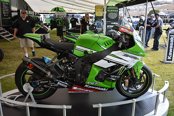 A 2015 model of the Kawasaki ZX-10R