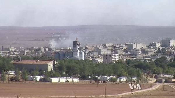 View of Kobanî during the siege in 2014