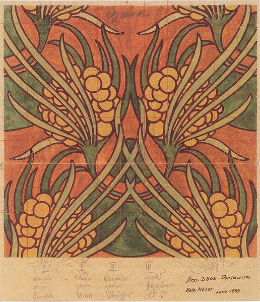 Textile design by Koloman Moser (1899)