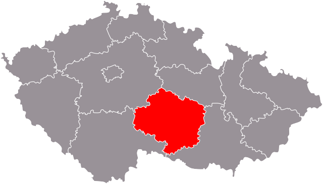Poziția regiunii Vysočina