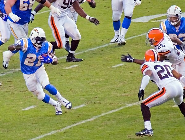 2006 winner LaDainian Tomlinson set NFL single-season records for rushing touchdowns (28), touchdowns from scrimmage (31), and points scored (186).